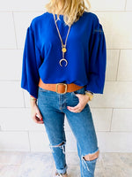 Blue Luxe Balloon Top