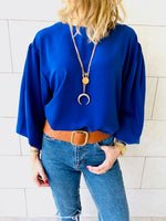 Blue Luxe Balloon Top