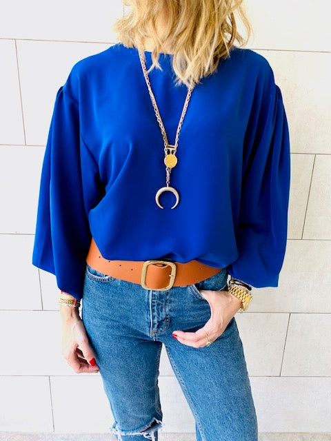 Blue Luxe Balloon Top