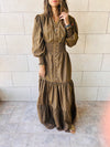 Brown Cottage Linen Dress