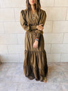 Brown Cottage Linen Dress