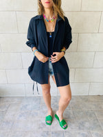 Black Side Tie Shirt