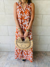 Rust Floral Summer Dress