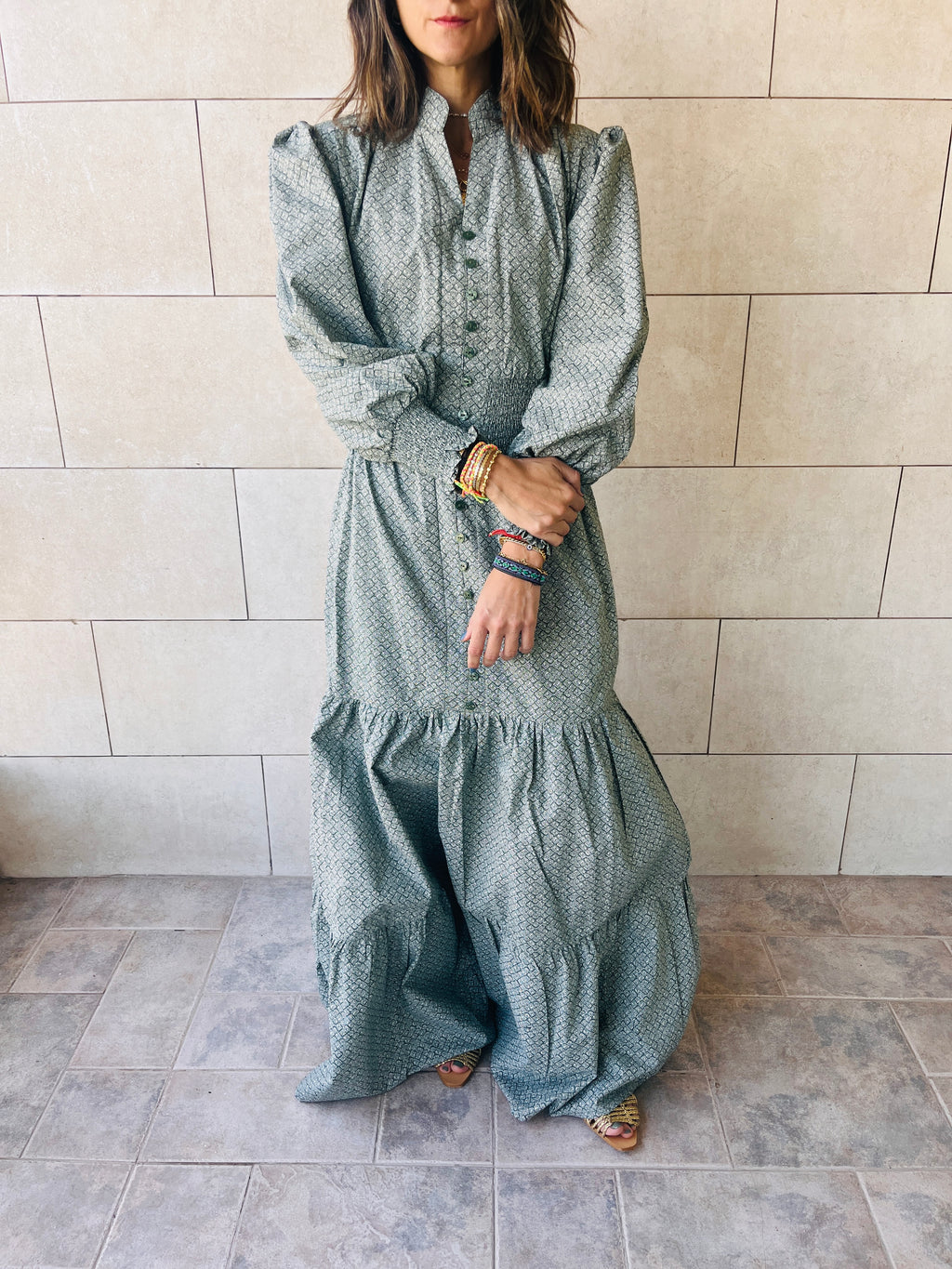 Mint Cottage Linen Dress