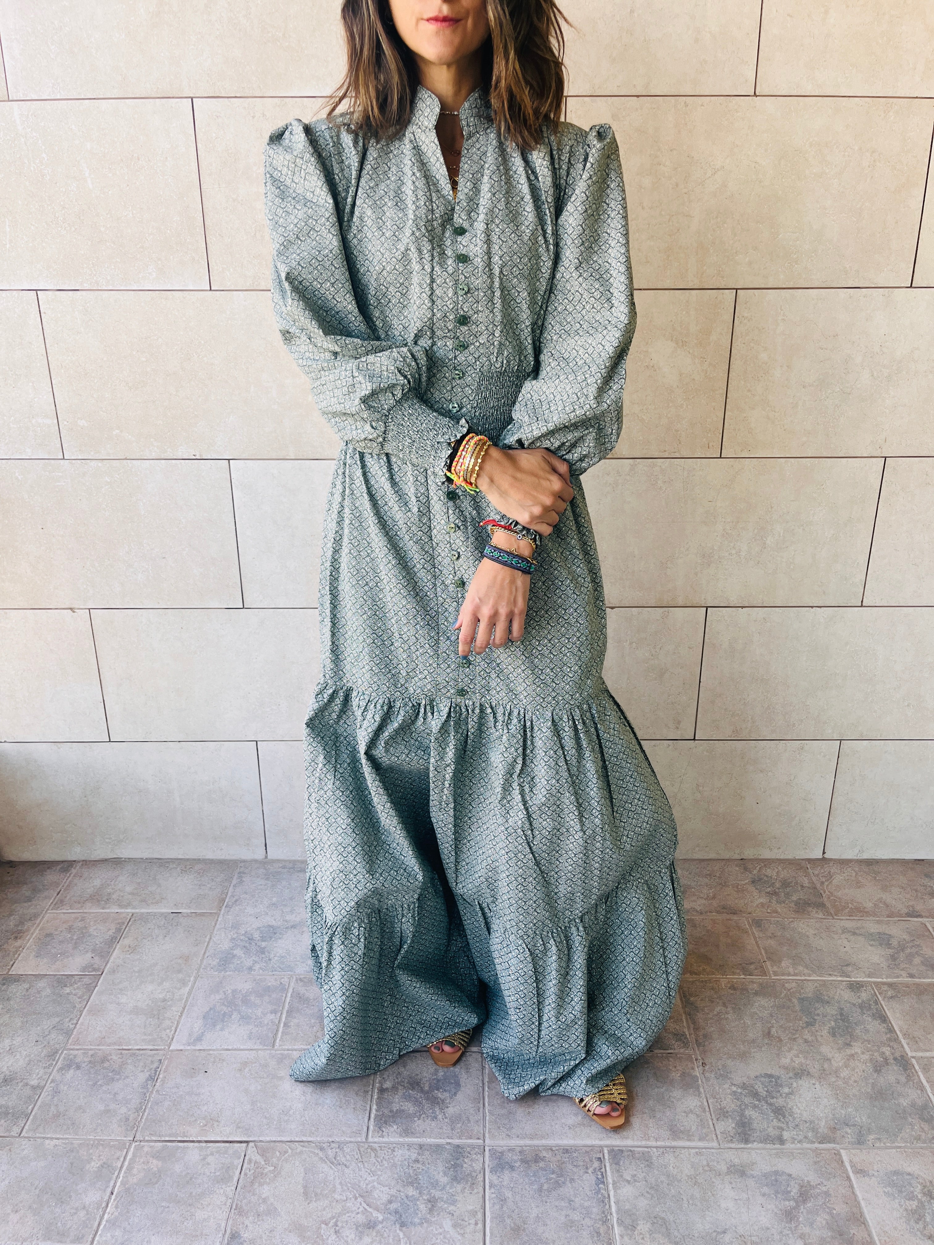 Mint Cottage Linen Dress