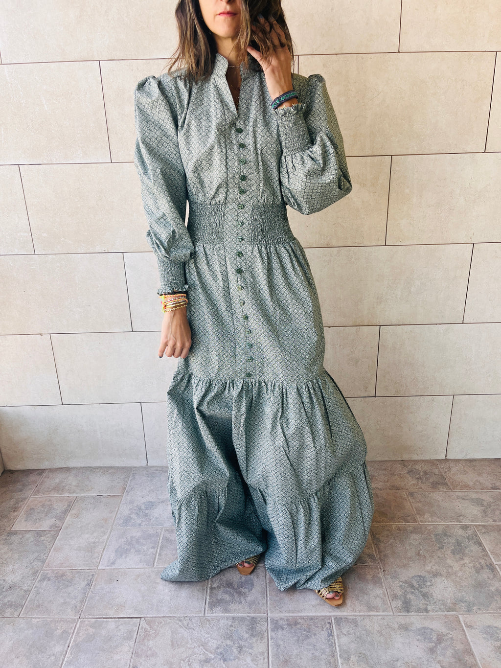 Mint Cottage Linen Dress