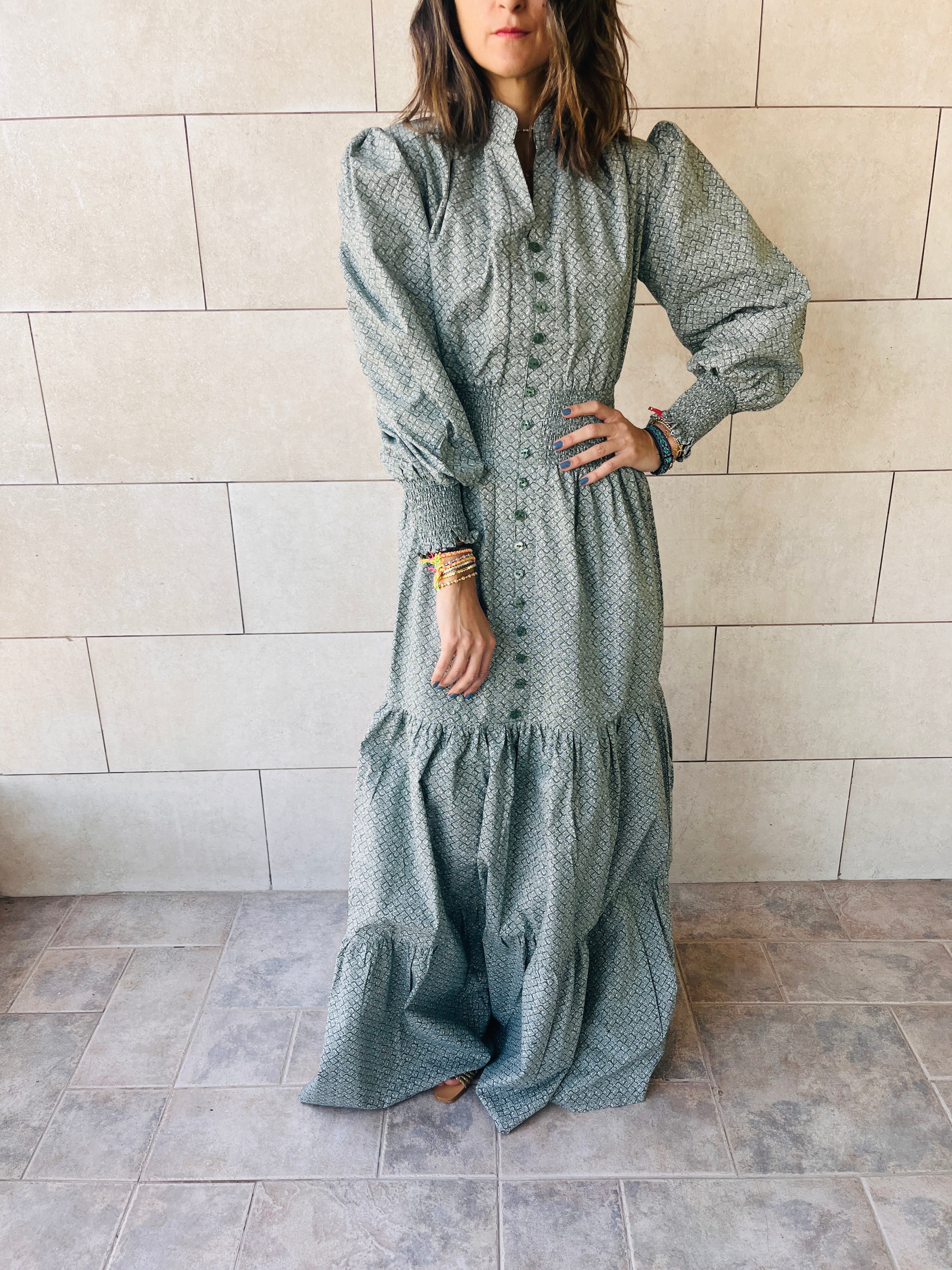 Mint Cottage Linen Dress