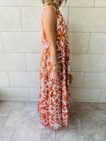 Rust Floral Summer Dress