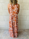 Rust Floral Summer Dress