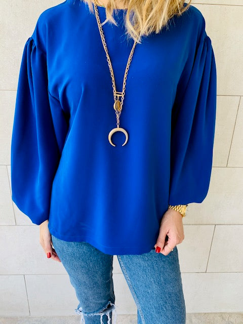 Blue Luxe Balloon Top