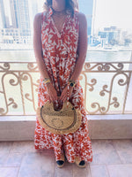 Rust Floral Summer Dress