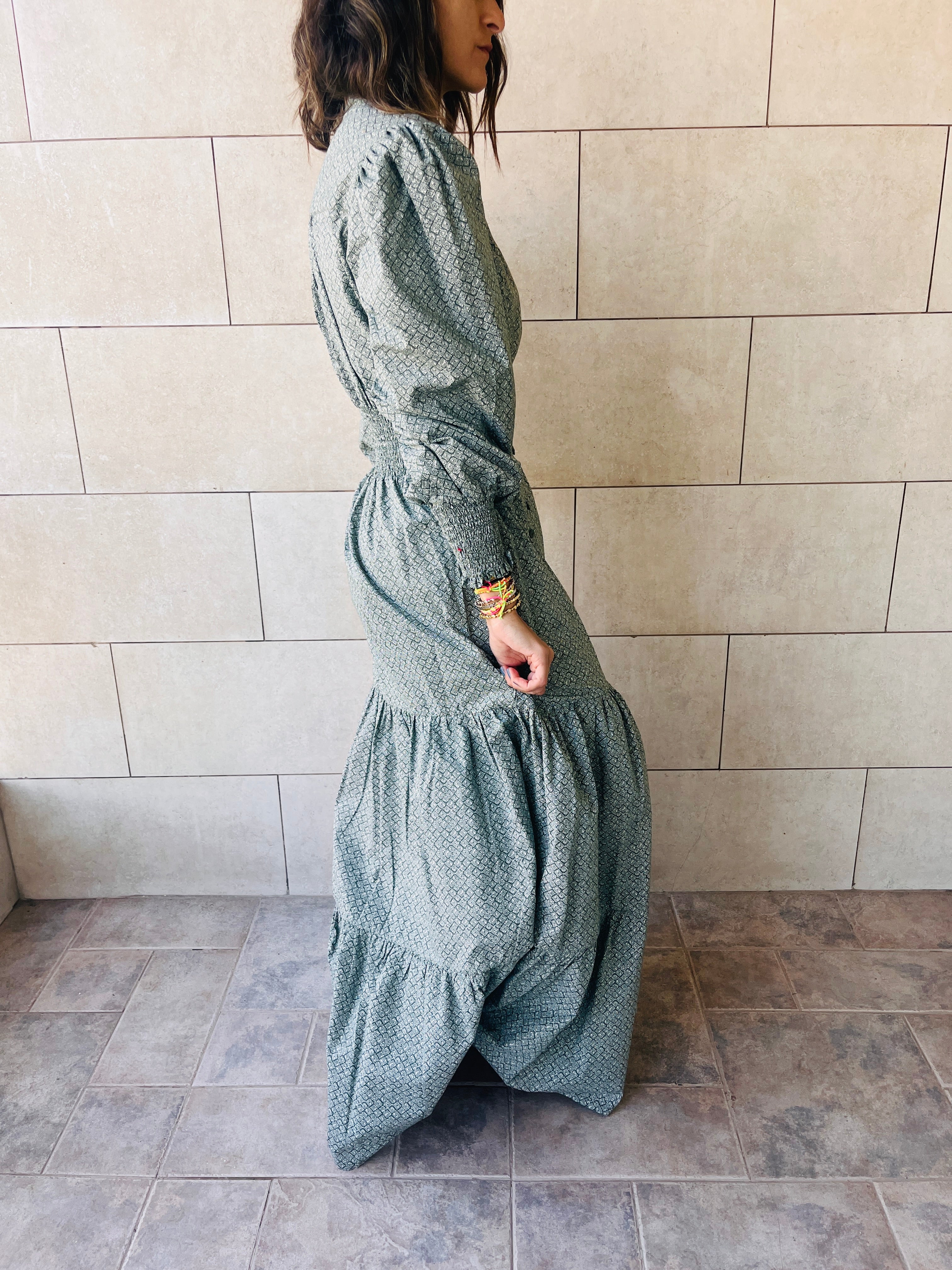 Mint Cottage Linen Dress