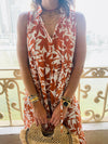 Rust Floral Summer Dress
