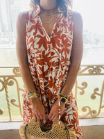Rust Floral Summer Dress