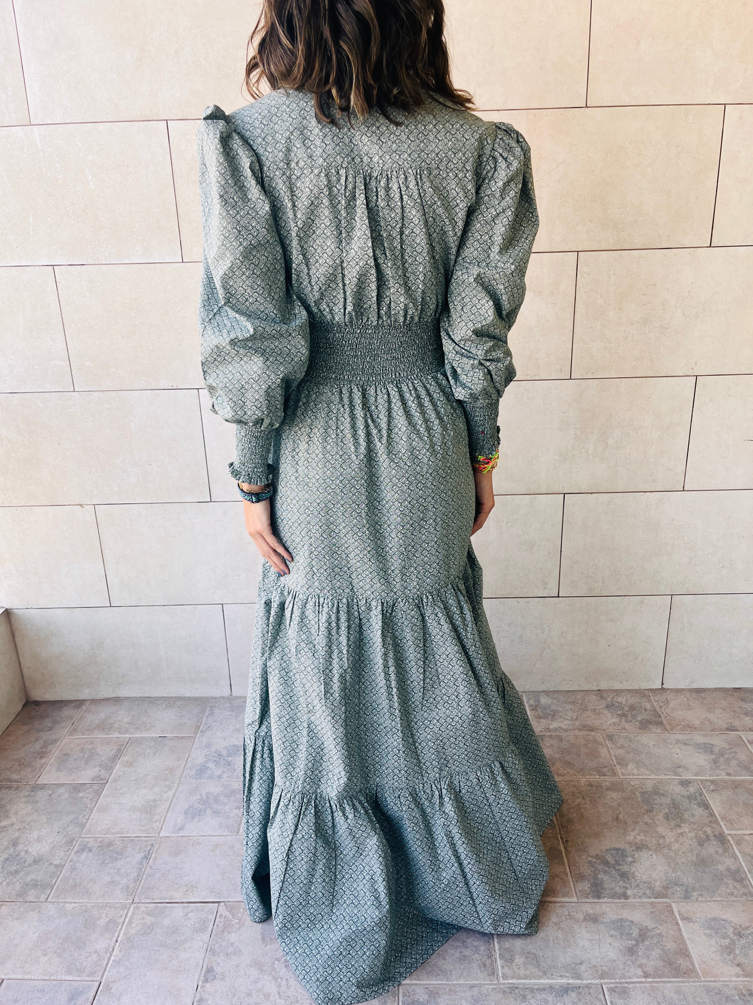 Mint Cottage Linen Dress