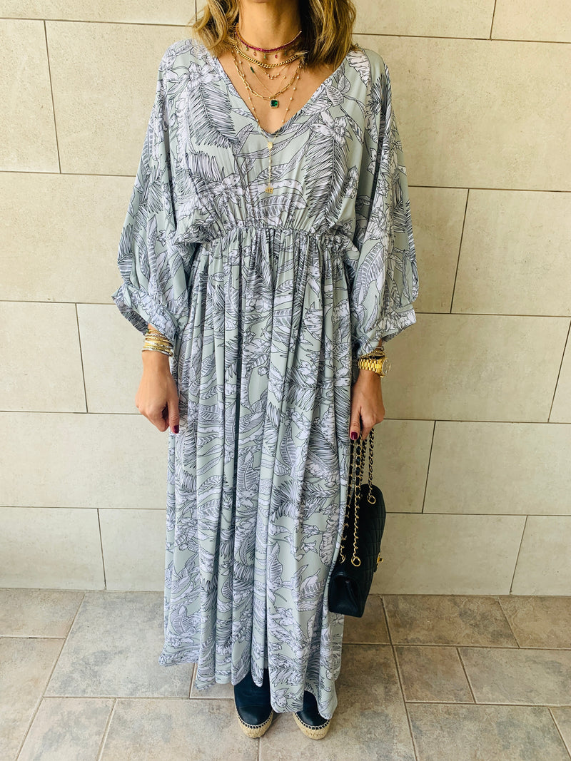 Mint Ramadan Floral Dress