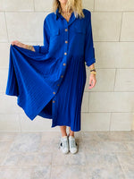 Blue Aria Plisse Dress