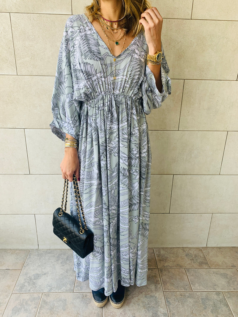 Mint Ramadan Floral Dress