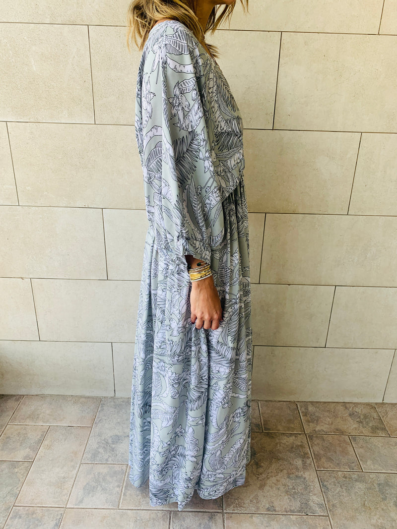 Mint Ramadan Floral Dress