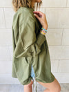 Olive Side Tie Shirt