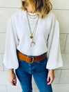 White Luxe Balloon Top