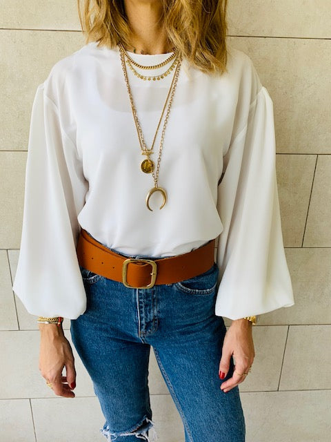 White Luxe Balloon Top