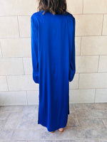Blue V Glazed Dress