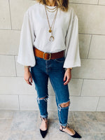 White Luxe Balloon Top