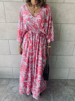 Pink Ramadan Floral Dress