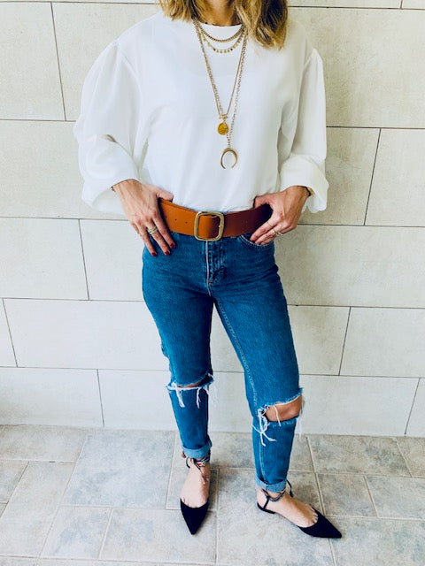 White Luxe Balloon Top