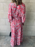 Pink Ramadan Floral Dress