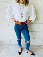 White Luxe Balloon Top
