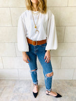 White Luxe Balloon Top