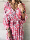 Pink Ramadan Floral Dress
