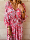 Pink Ramadan Floral Dress