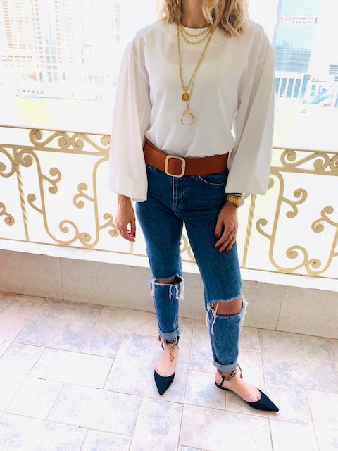 White Luxe Balloon Top