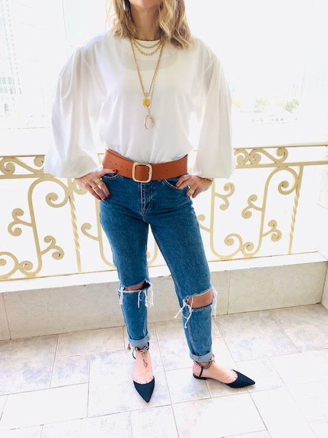 White Luxe Balloon Top