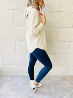 Beige Racer Back Sweatshirt