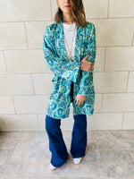 Blues Paisley Robe Kimono
