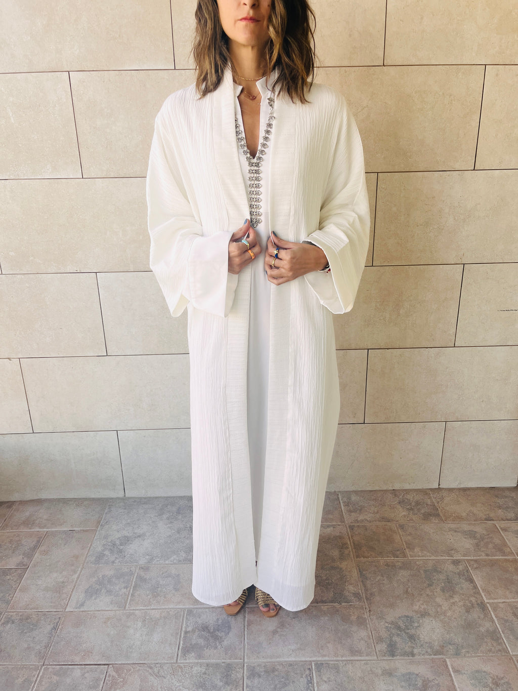 Ivory Hippie Lined Kimono