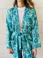 Blues Paisley Robe Kimono