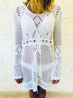 White Crochet Beach Dress