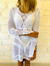 White Crochet Beach Dress