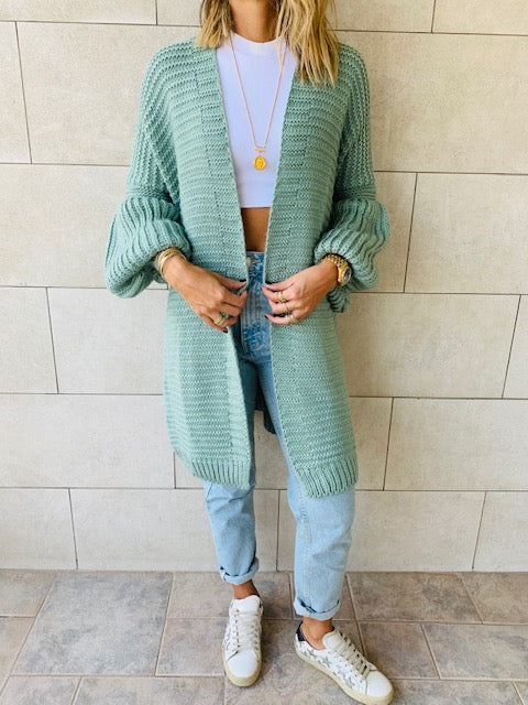 Mint Fluffing Around Cardi