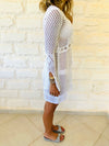 White Crochet Beach Dress