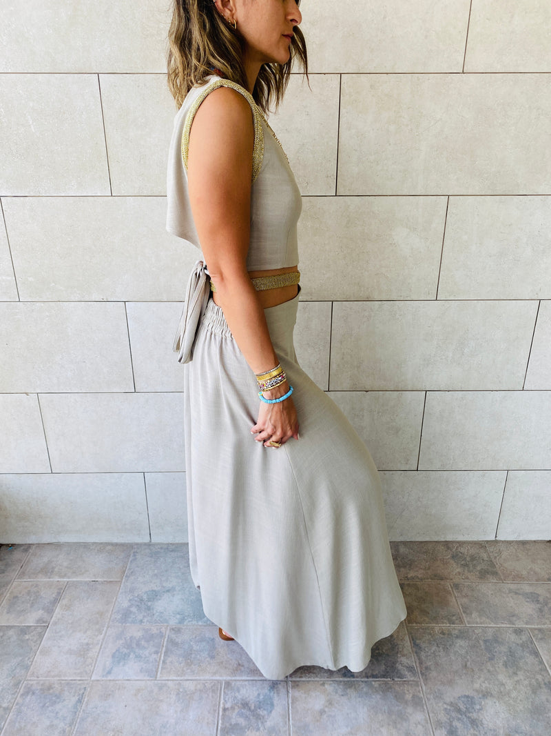 2 Piece Taupe Athena Set