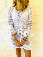 White Crochet Beach Dress