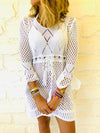 White Crochet Beach Dress