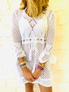 White Crochet Beach Dress