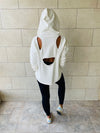 White Racer Back Sweatshirt